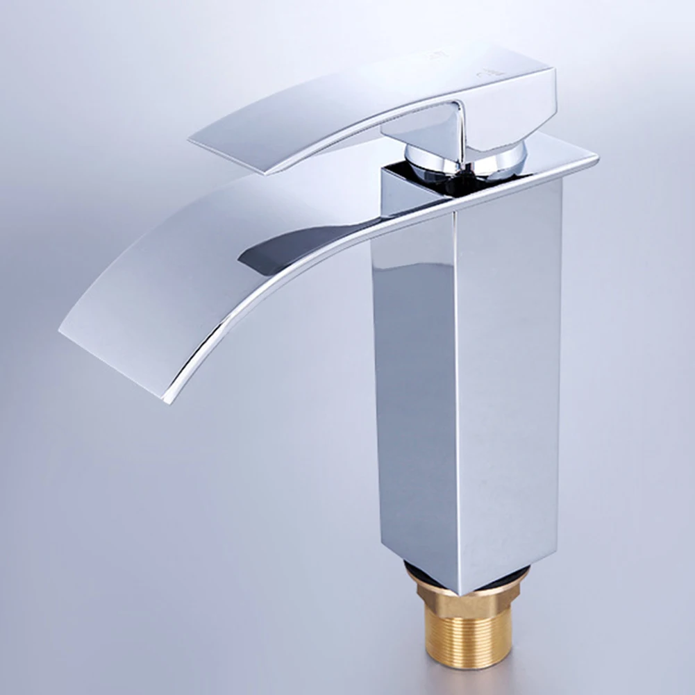 

Deck Mount Waterfall Bathroom Faucet Vanity Vessel Sinks Mixer Tap