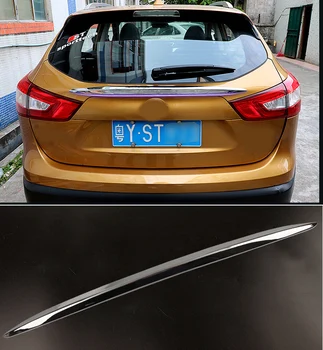 

ACCESSORIES FIT 2014 2015 2016 FOR Nissan QASHQAI J11 CHROME REAR TRUNK HATCH LIFTGATE DOOR SOPILER COVER MOLDING BAR STRIP 1PCS