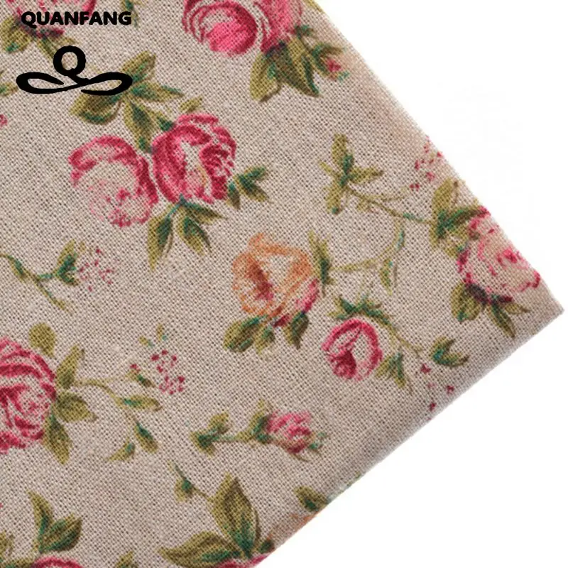 Хлопок лен ткань для штор, сумок, подушек, мебели 100х145см