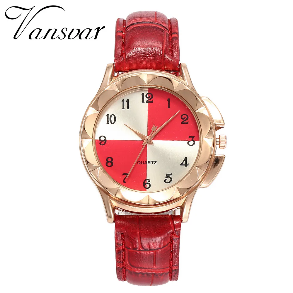 Convex colorful Vansvar Beautiful Fashion Simple Ladies Leather Belt Watch For 2018 Ladies Fashion Watch Convex colorful Vansvar Beautiful Fashion Simple Ladies Leather Belt Watch For 2018 Ladies Fashion Watch