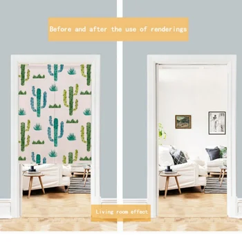 

For Home Decoration Tropical Plants Printed Japanese Style Noren Doorway Curtain Hanging Tapestry