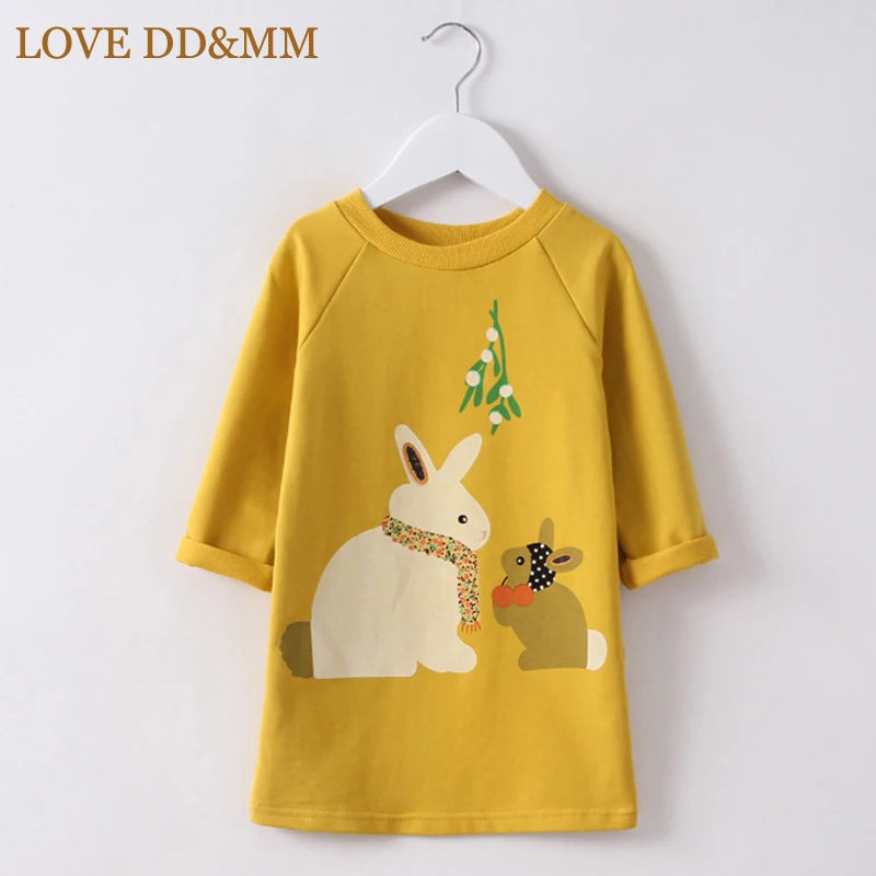 Платья для девочек LOVE DD &amp MM весеннее платье с длинными рукавами и милым кроликом