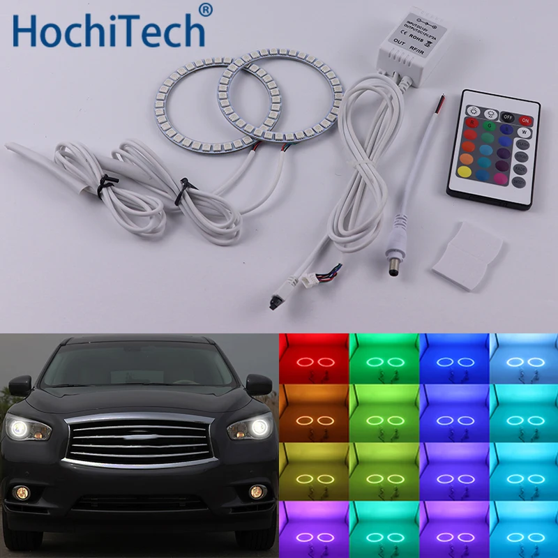 

For Infiniti JX35 2011 2013 Multi-color Led Angel Eyes Kit RGB Halo Rings Daytime Light DRL