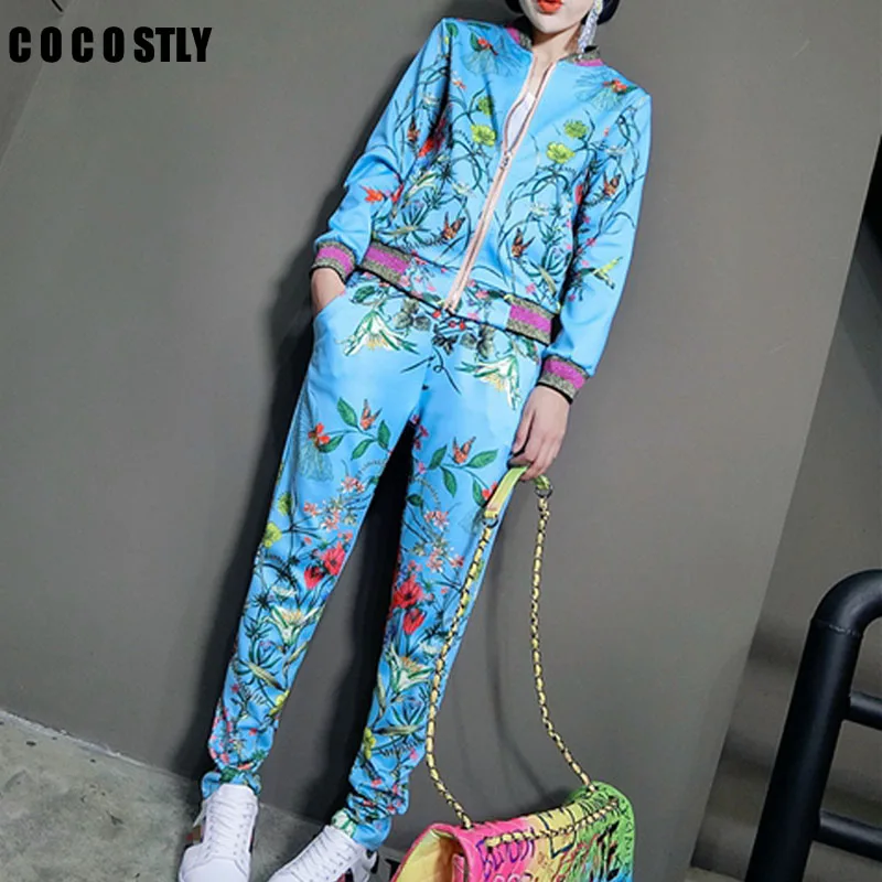 Two Piece Set Women 2019 Fashion Winter Tracksuit Women Full Sweat Suits Long Sleeve Top + Pants 2 Piece Set Women
