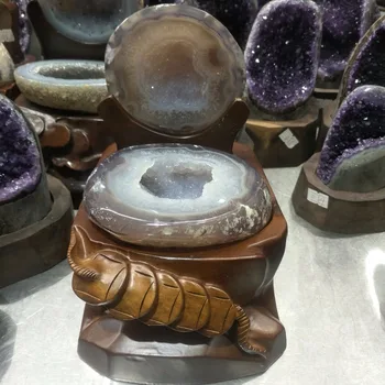 

Natural agate crystal cave agate collection basin, as home decoration can gather wealth wedding decoration aquarium