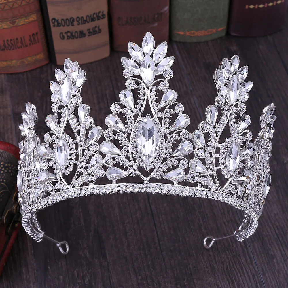 

Fashion Princess Rose Gold Silver Crystal Wedding Tiaras And Crowns Sparkling Bride Hair Accessories Bridal Crown Hairbands 2019