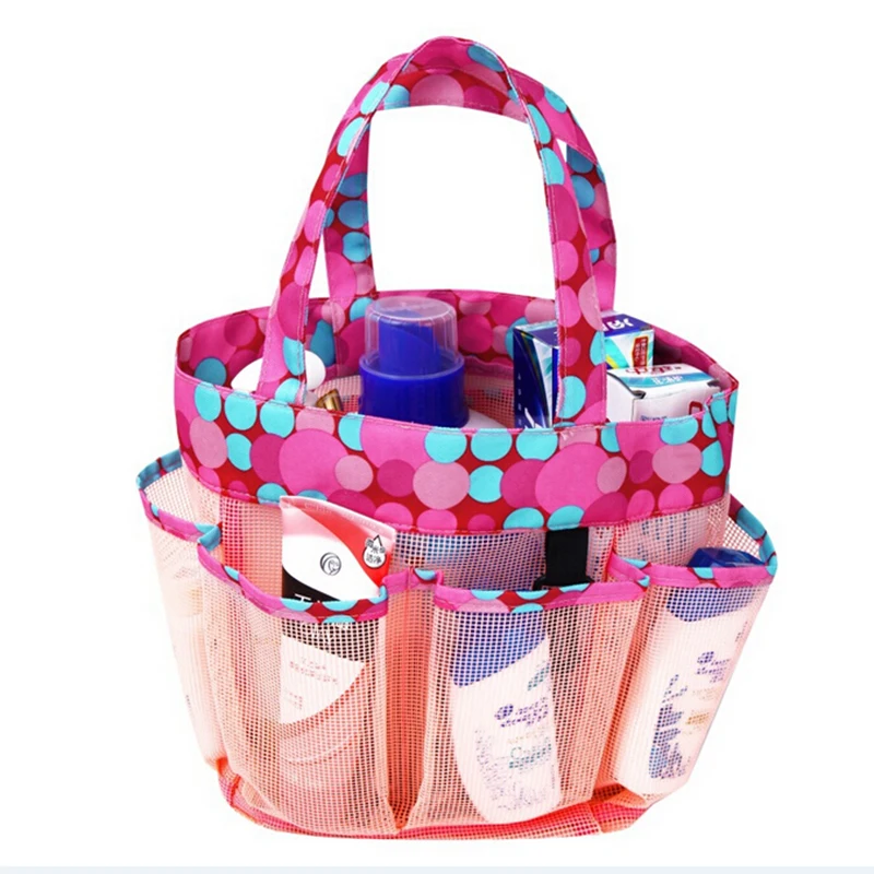 8 Basket Pockets Mesh Shower Tote Wash Bag Bathroom Caddy Storage Package Makeup Bagsin