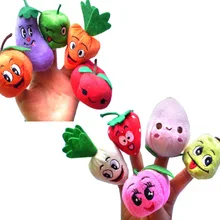 10 шт./компл. различных стилей для фруктов и овощей, Палец Кукольный комплект для малыша вещи подходящие для детей обоих полов, пальчиковые игрушки развивающая игрушка