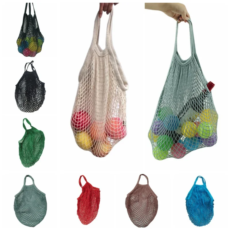 

2019 new Reusable bag String Grocery Shopper Cotton Tote Mesh Woven Net Bag