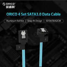 ORICO CPD-7P6G-BW904S Original SATA3.0 Four Set Data Cable DIY Solid SSD Hard Line – Black