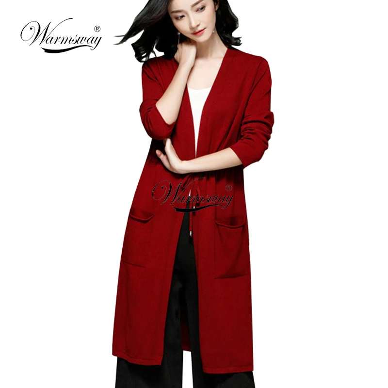 Quality guarantee Blusa Autumn Winter Poncho Elegant Knit Tops Pocket Belt Sweater Women Cardigans Coat Plus Size C-110 |