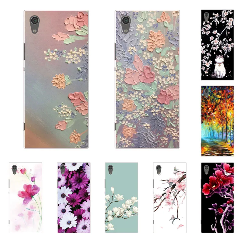 

For Sony Xperia Xa1 Plus Case,Silicon Full flower Painting Soft TPU Back Cover for Sony Xperia Xa1 Ultra protect Phone bags