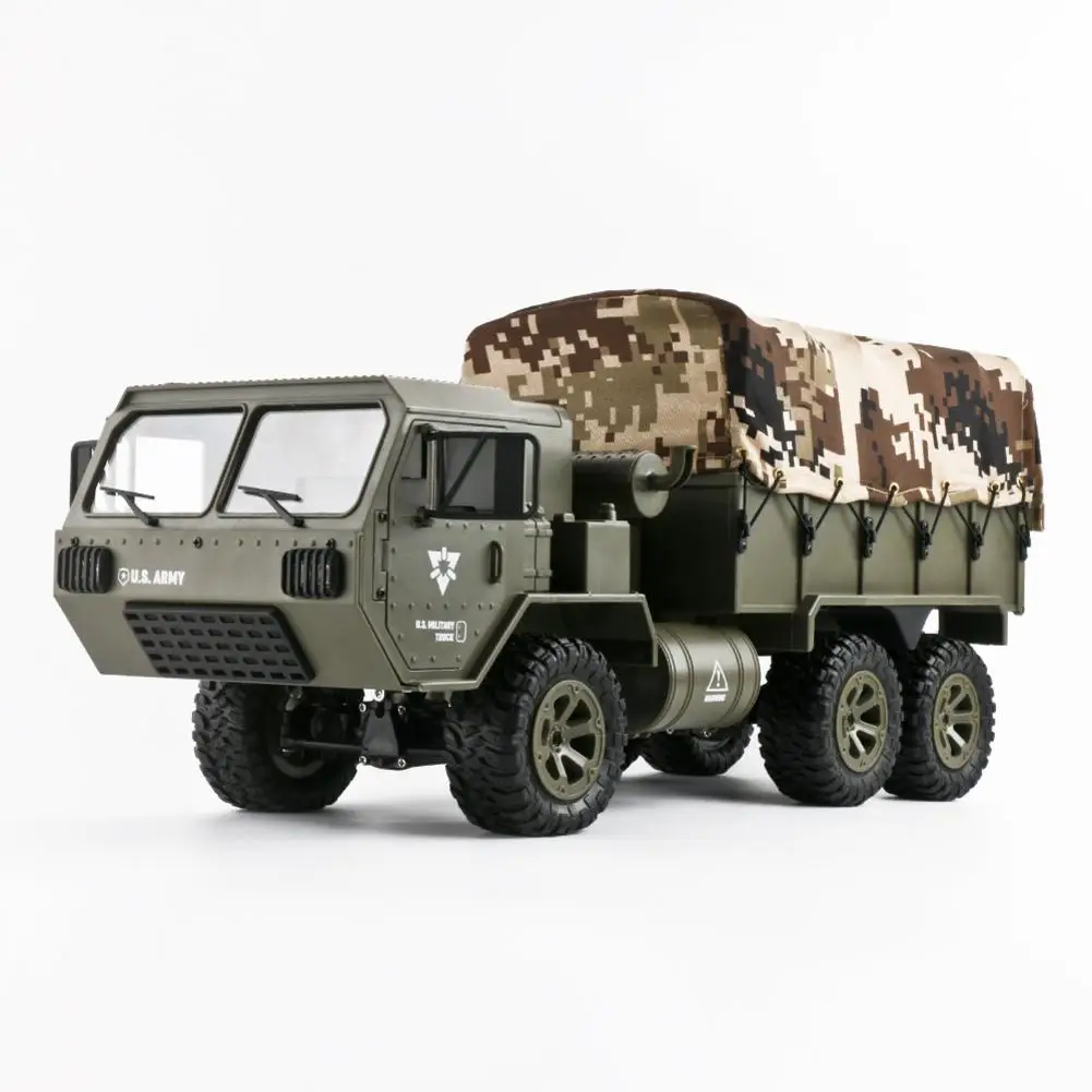 

Fayee FY004 1/16 2.4G 6WD RC Car US Army Military Truck RTR Vehicle Crawler With Tent Above 55m Controlling Distance