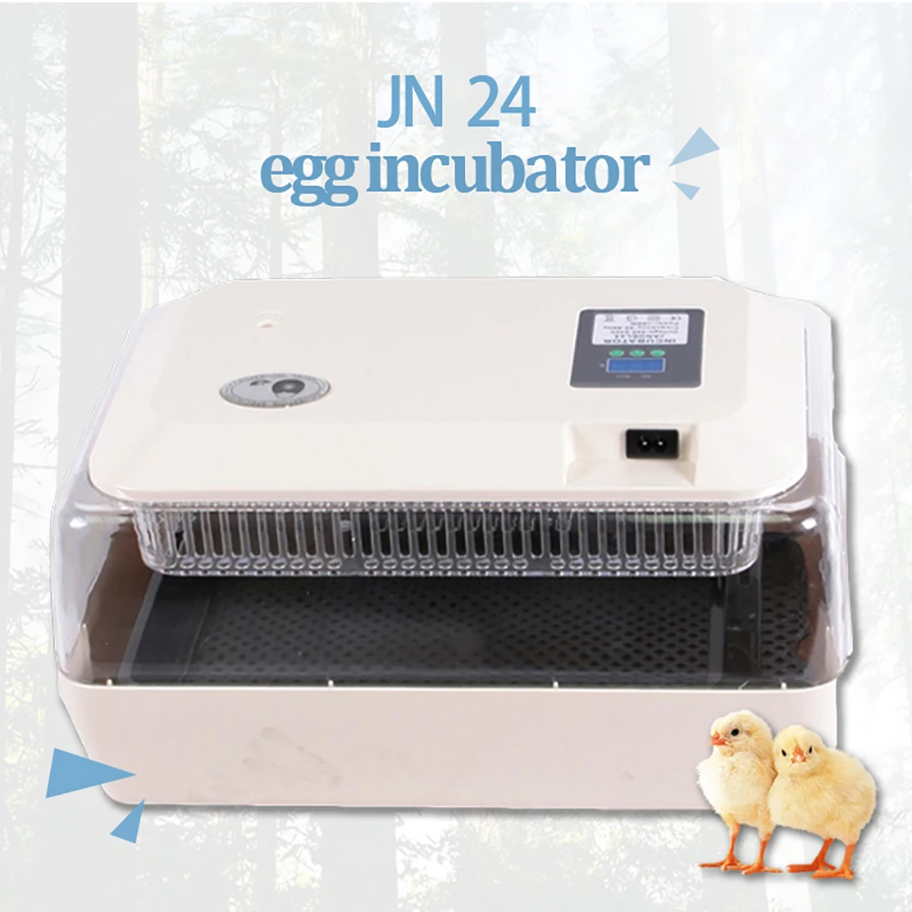 

24 Eggs Mini Egg Incubator Hatcher For Chicken Poultry Quail Turkey Eggs Home Use Automatic Egg Turning Temperature Control