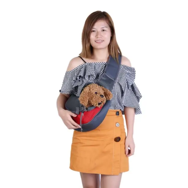 Breathable Dog Front Slings Carrying Bags Mesh Comfortable Travel Shoulder Bag For Dog Puppy Cat Small Pets Backpack Carriers