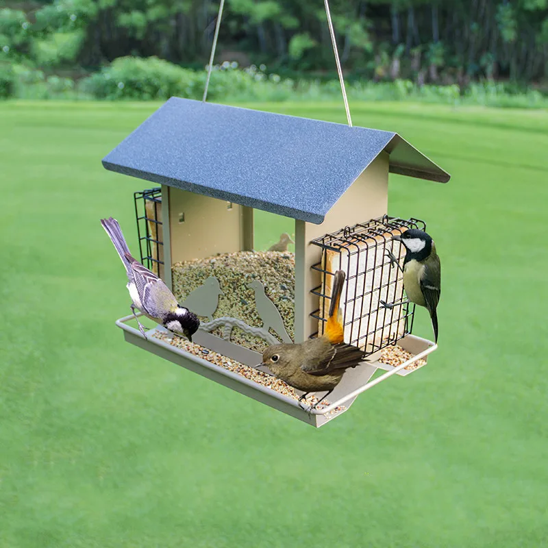 Кормушка для птиц, открытый балкон, сад, водонепроницаемый дом, автоматическая кормушка для кормления, товары для птиц ZP1219952