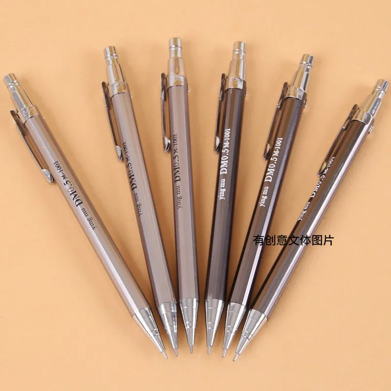 10pcs school supplies Metal hand press office Mechanical Pencils 0.5mm