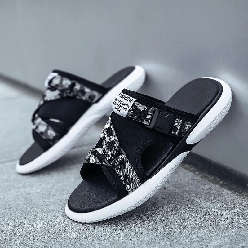 

Man Beach Sandals 2019 Summer Gladiator Men's Outdoor Shoes Roman Men Casual Shoe Flip Flops Fashion Slippers Flat Plus Size 46