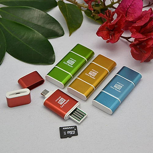 2 в 1 Мини Портативный Micro USB SD SDXC SDHC TF адаптер для чтения карт OTG телефон кард-ридер для samsung S3 S4