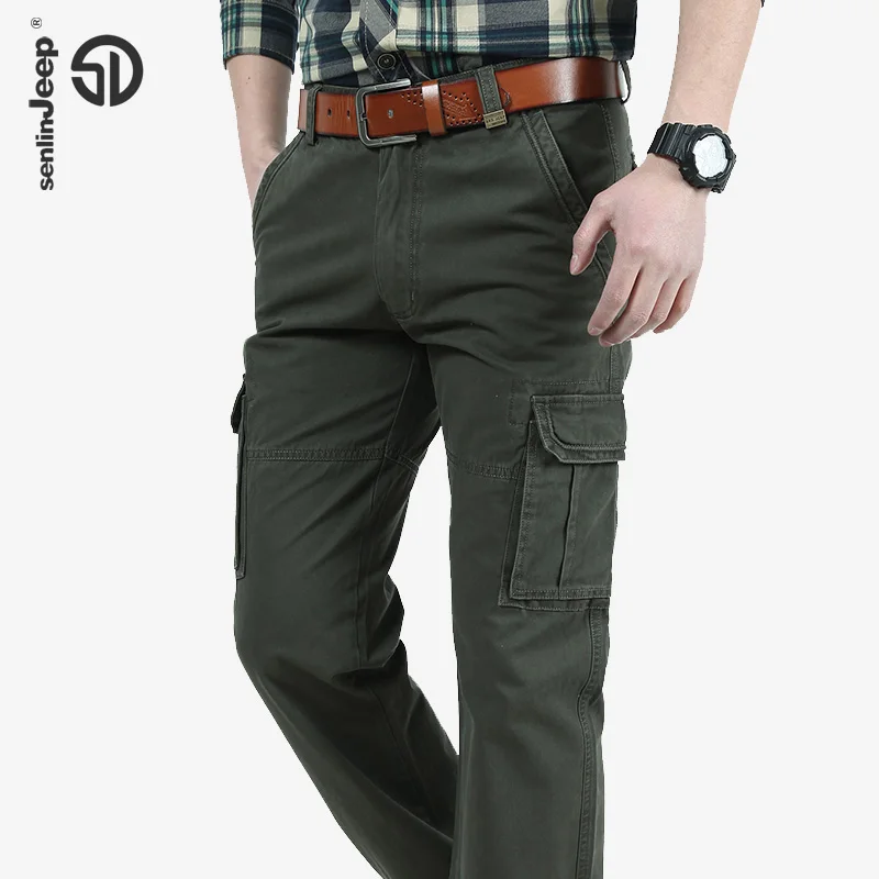 High Quality Men Pockets Trousers Army Pants Cotton washed casual pant ...