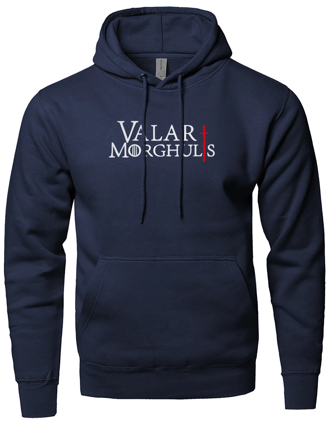 Valar Morghulis/мужская толстовка с надписью «Игра престолов», мужская Толстовка на весну и зиму, новая теплая флисовая толстовка с капюшоном для мужчин, sudadera hombre - Цвет: dark blue