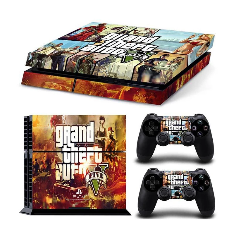 Виниловая оболочка для Dualshock4 геймпада Playstation 4 наклейка Grand Theft Auto 5 консоли PS4 |