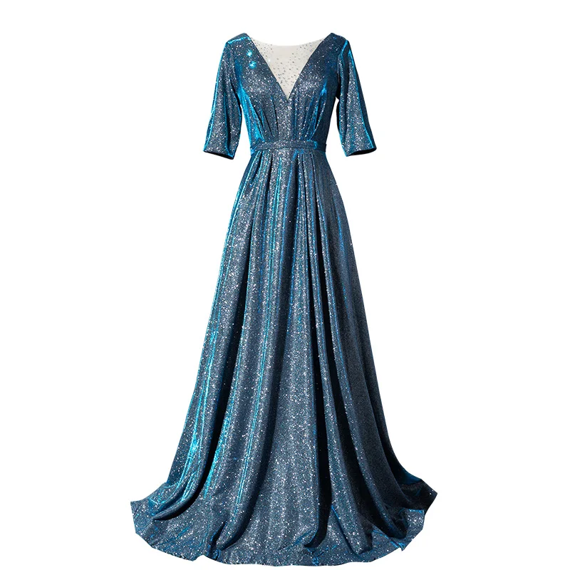 Beauty Emily Elegant Lace Up Long Evening Dresses 2019 Long Formal Party Prom Women Dresses A line Party 