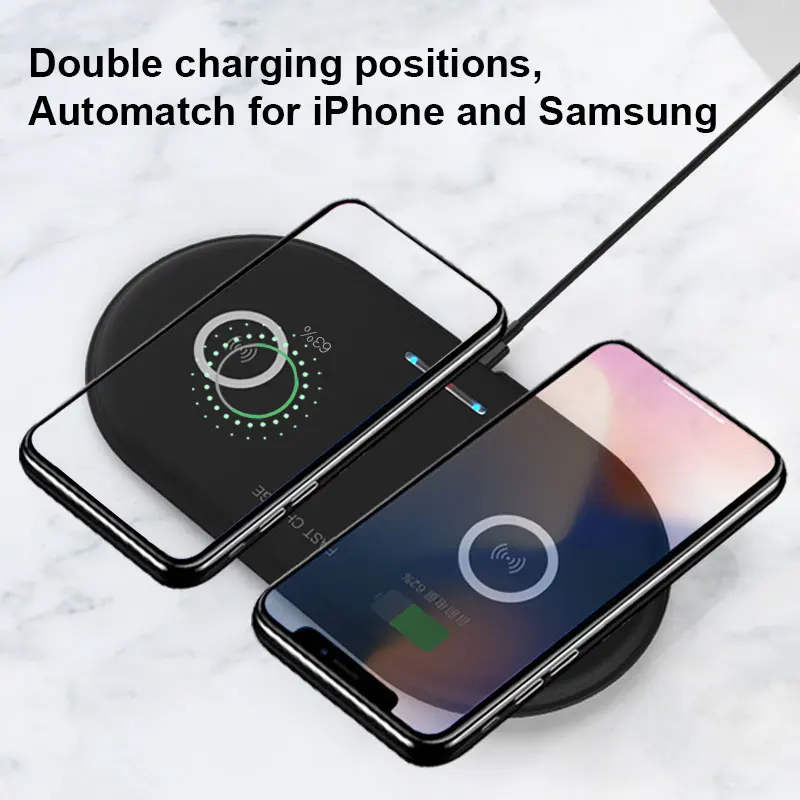 Беспроводное зарядное устройство 2 в 1 для iPhone Xs Max XR X 8 Samsung S9 S8 Xiaomi Mix 3 | Мобильные