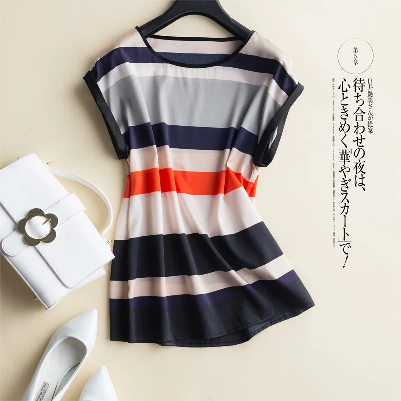 

2019 Summer 92 % Nature Silk T-show Women's Short Sleeve Leisure comfort short sleeves