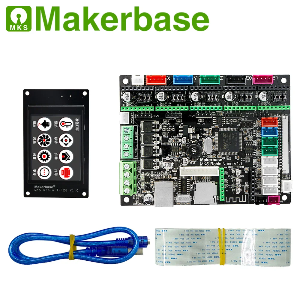 MKS 3D принтер доска STM32 MKS Робин нано плата аппаратное обеспечение с открытым исходным кодом поддержка Marlin2.0 для многоразмерных сенсорных экранов