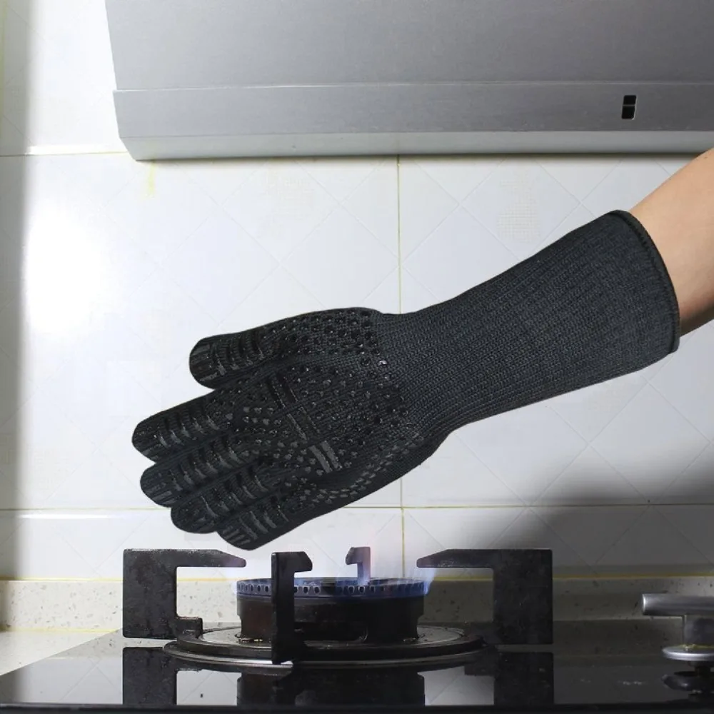 

1pc Microwave Oven Glove High Temperature Resistance Non-slip Oven Mitts Heat Insulation Kitchen Cooking Grilling Glove