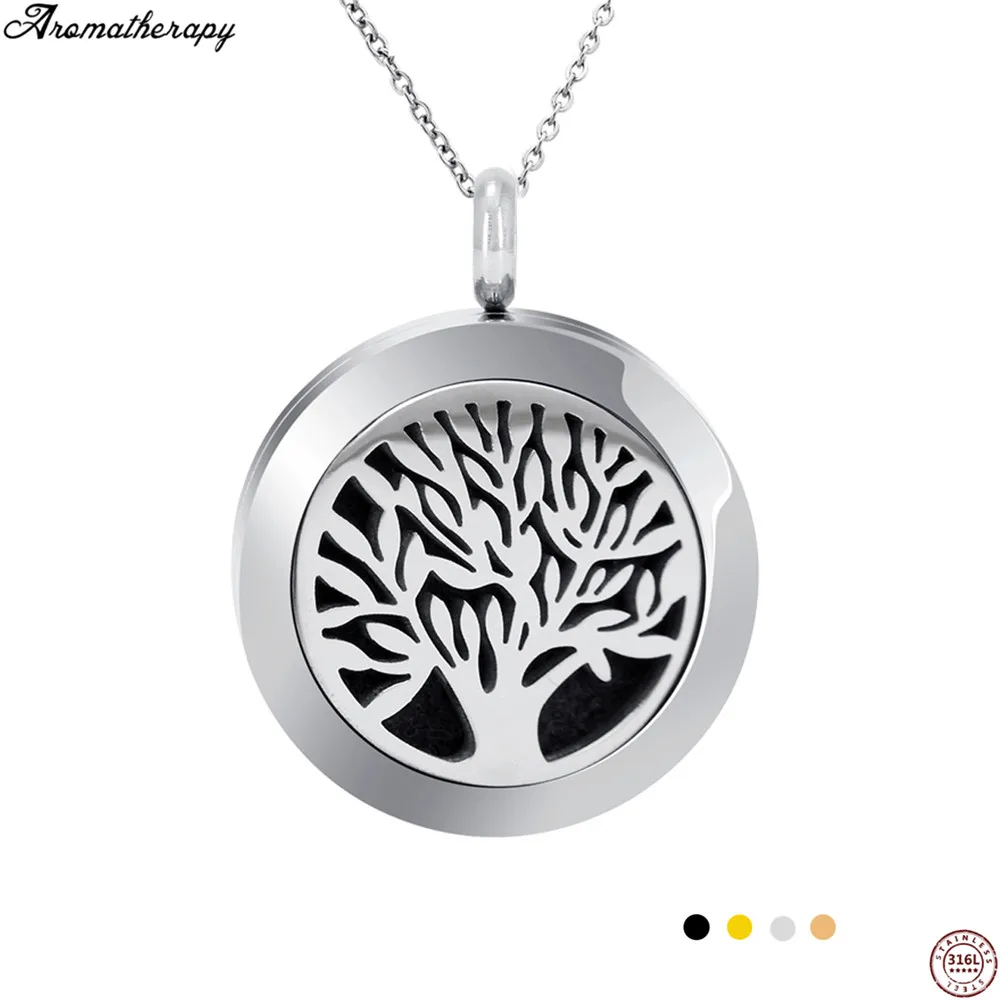 

Drop Shipping Essential Oil Diffuser Locket Stainless Steel Link Chain Drive Mosquito Necklace Pendant For Girls boys Daily Gift