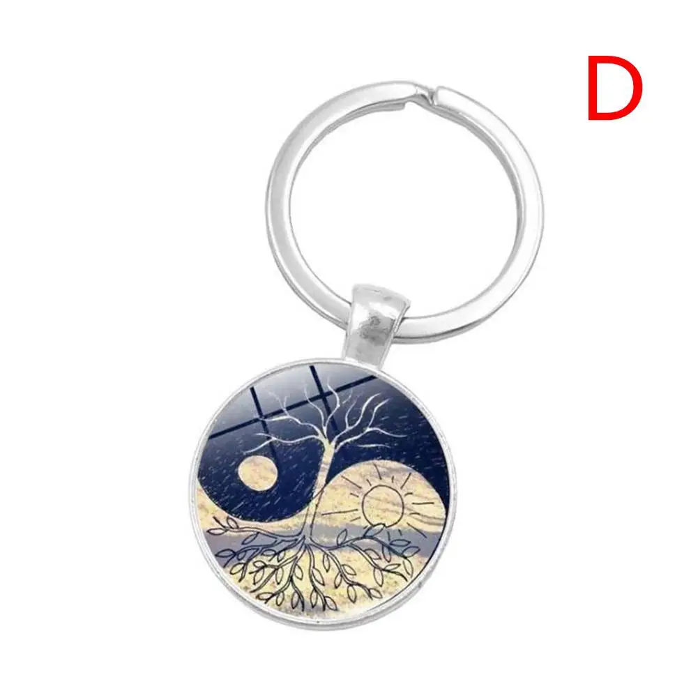 

DreamBell Women Men Unisex Portable Creative Fashion Key Chain Yin-Yang Tai Chi Sturdy Metal Key Ring