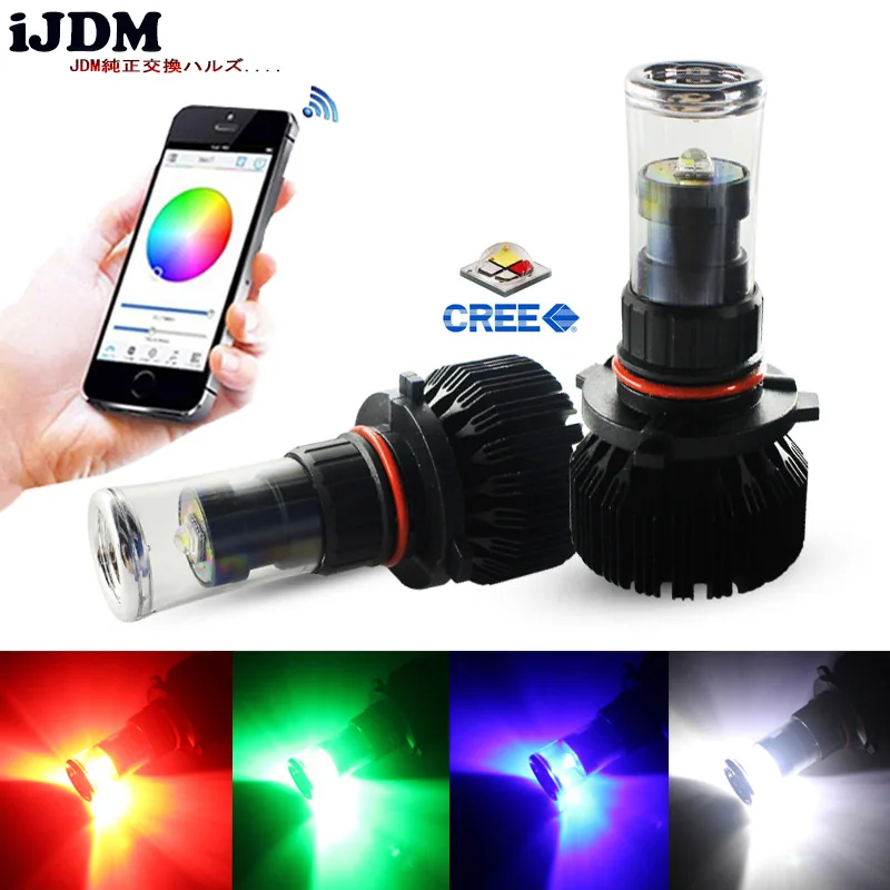 IJDM CANbus без ошибок 9005 HB3 Светодиодные чипы RGB 9006 H8 H11 H7 светодиодный ные лампы