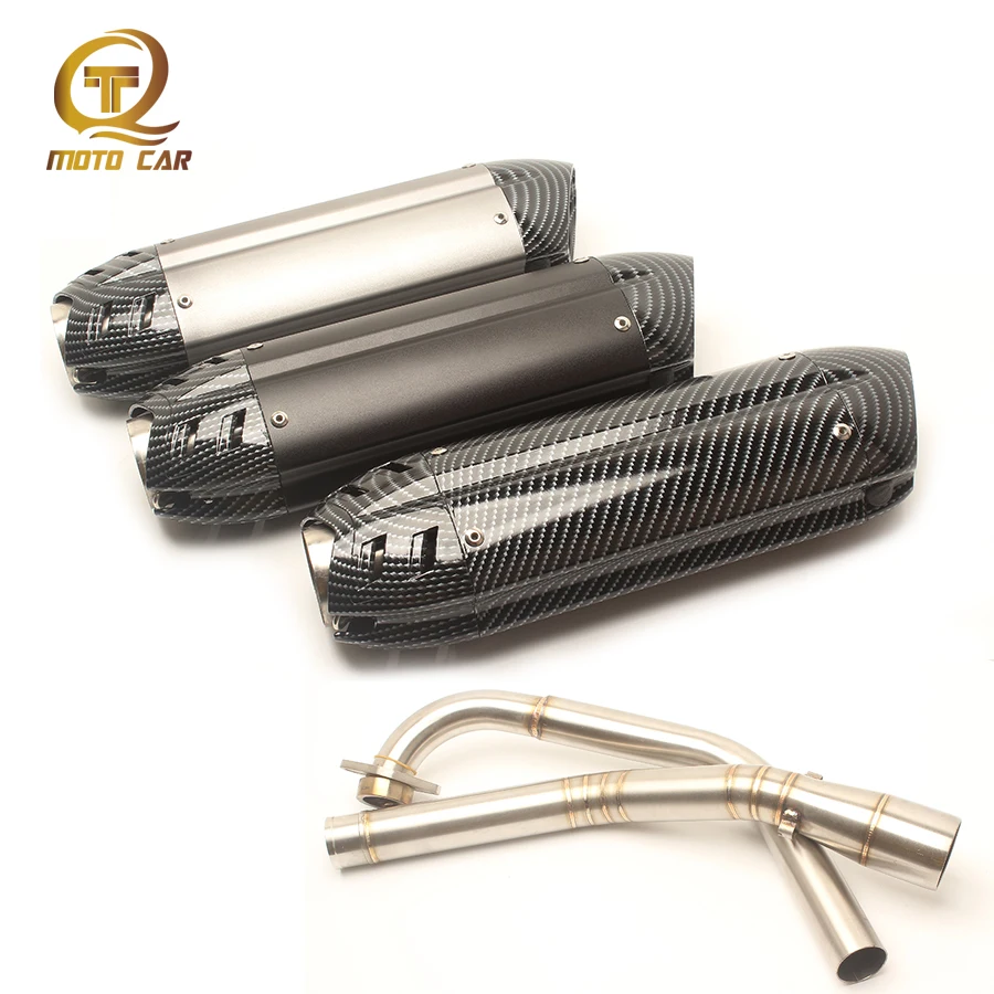 

Muffler Exhaust Motorcycle Cafe Racer Slip-On Escape Exhaust Link Pipe DB Killer for Yamaha R15 2008 2009-2017 Fully Systems