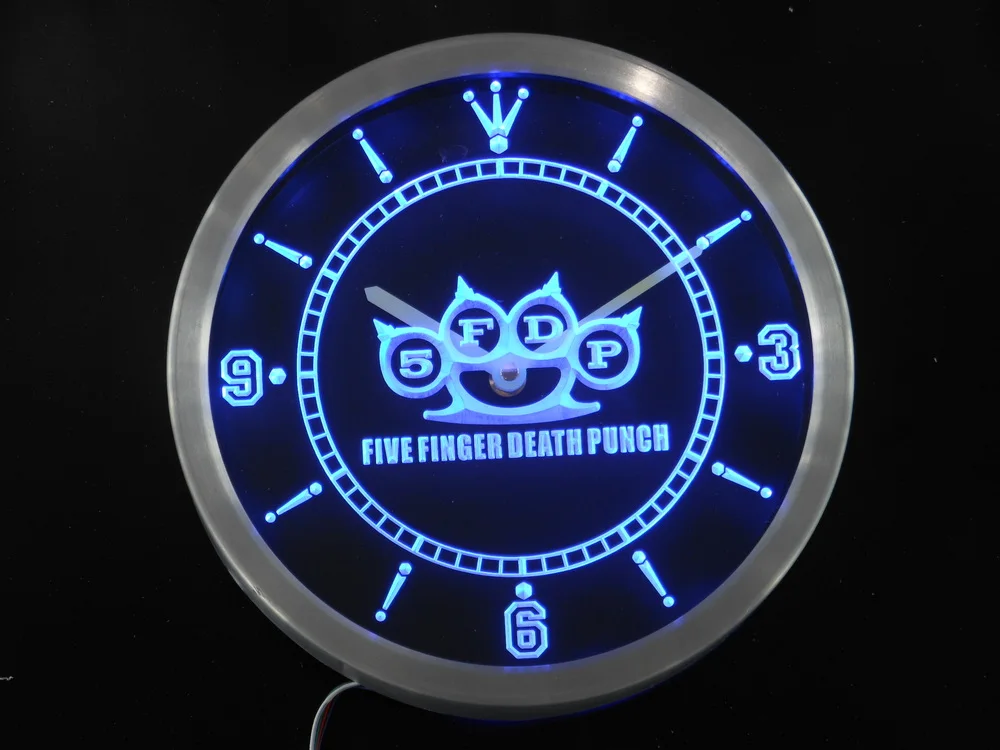  nc0164 5FDP Five Finger Death Punch Neon Light Signs LED Wall Clock - 32842917624