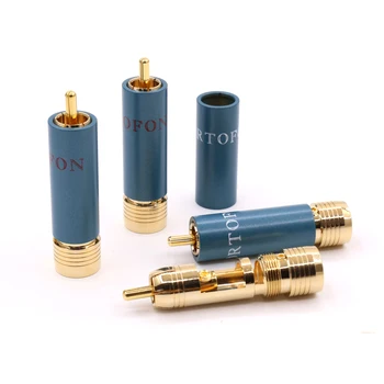 

4pcs/lot Gold-plated HIFI RCA Plug Hi-end Ortofon Reference 8NX RCA Connectors