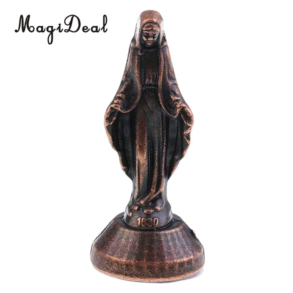 Madonna Sculpture Statue Figurine for Car Home Chapel Decor Ornament Copper