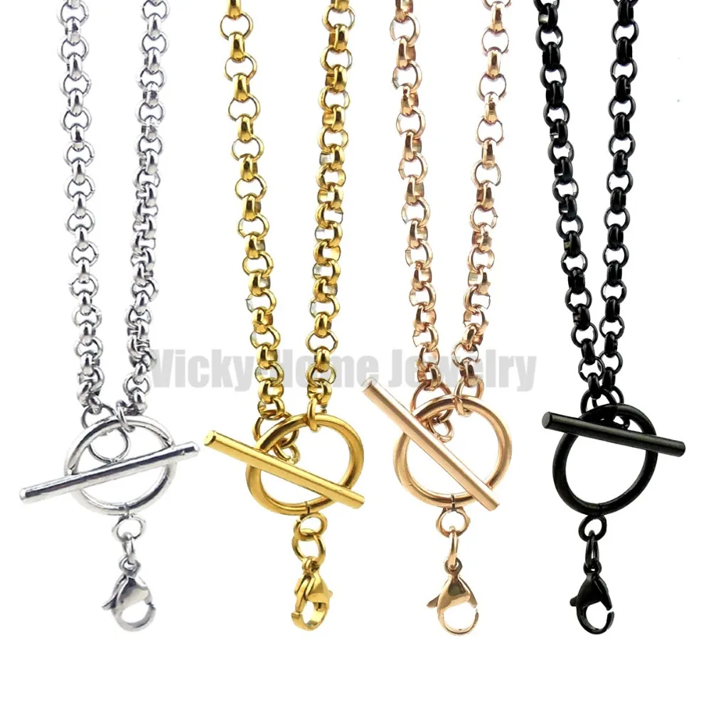 

Free shipping silver 4mm rolo chain 14-24 inch can be choose stainless steel rolo chain with toggle and lobster clasp