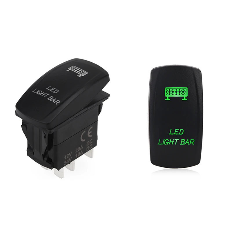 Rocker Switch 12V 24V LED Light Bar SPST ON-OFF 5 Pin for Car Boat Truck Universal
