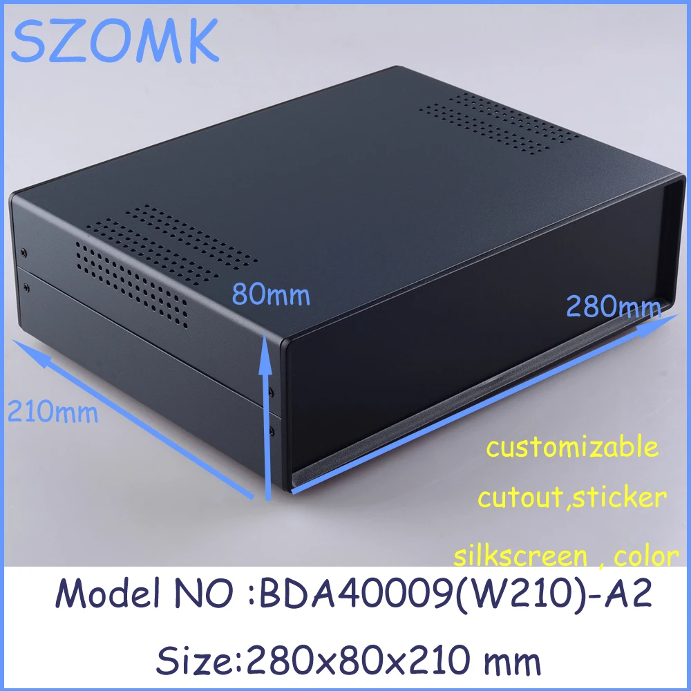 (1pcs)280x80x210mm electronic project box extrusion enclosure housing