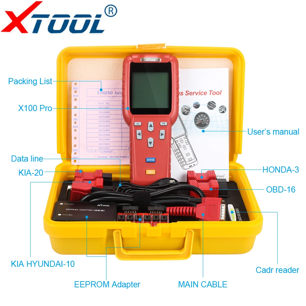 XTOOL X100 Pro OBD2 Auto Key Programmer Mileage adjustment Including EEPROM Car Code Reader Free Update OBD II Diagnostic tool XTOOL X100 Pro OBD2 Auto Key Programmer Mileage adjustment Including EEPROM Car Code Reader Free Update OBD II Diagnostic tool