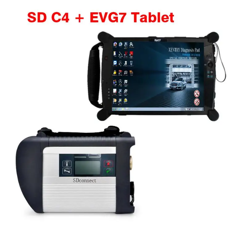 MB Star C4 SD Подключение C4 с полным чипом плюс V2019.05 xenter/Vediamo/DTS программное обеспечение и отчет и руководство - Цвет: with evg7 tablet