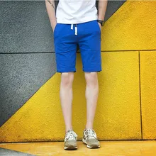 Мужские летние шорты мужские модные повседневные Прямые шторы высокое качество хлопок досуг сплошной цвет шорты большого размера мужской размер 5XL