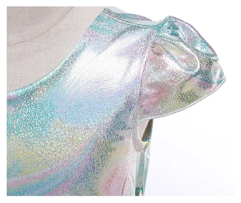 Girls Lace Rainbow Dress Children Sequined Bow Carnival Cosplay Dresses For Kids Birthday Dresses Girls Wedding Party Clothing (5)