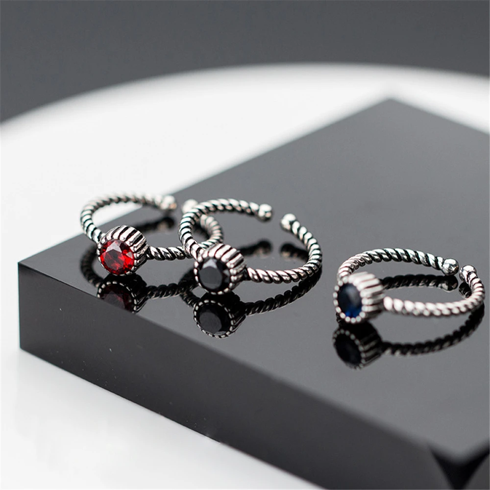 

Real 925 Silver Rings Vintage Jewelry Charm Boho Minimalism Best Friend Gift Haut Femme Bague Femme Rings for Women Anillos
