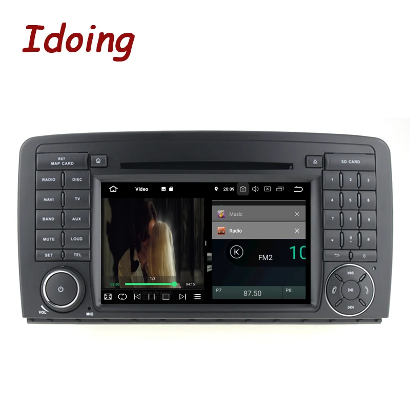 Top Idoing 7"2Din Andriod9.0 Car Radio GPS DVD Multimedia Player For Mercedes-Benz W215/W220 PX5 4G+32G 8Core IPS Screen Navigation 1