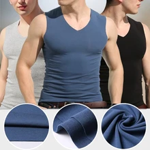 KLV Мужская бесшовная надувная майка сексуальный удобный жилет майка без рукавов жилет