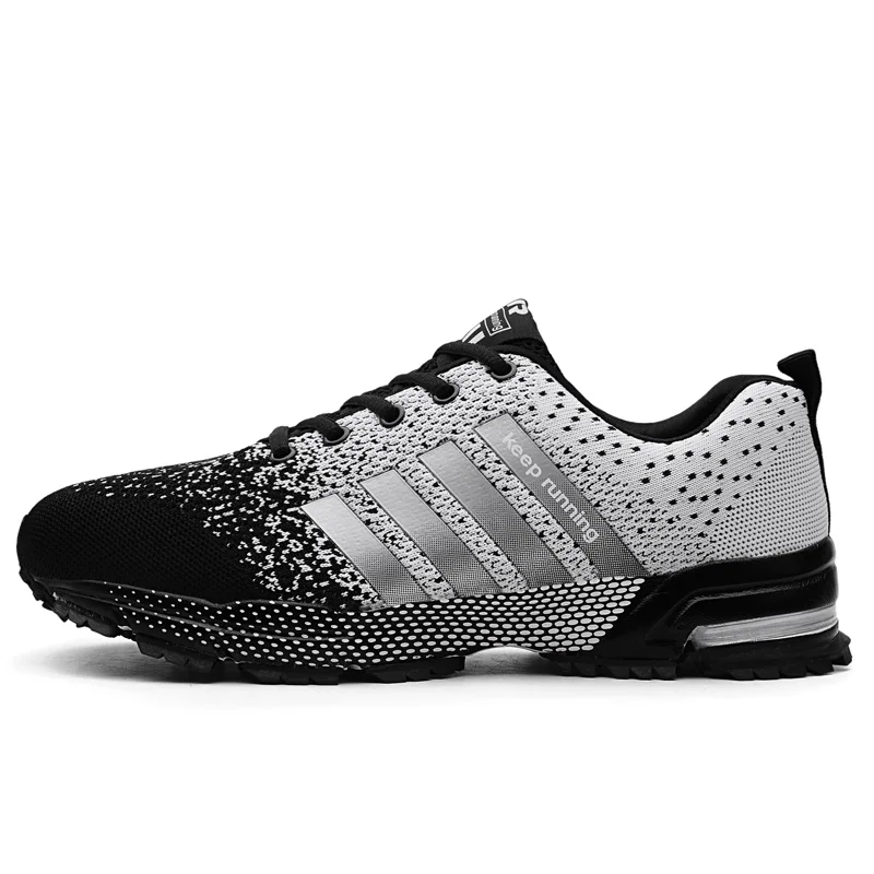 Спортивная обувь для бега для мужчин и женщин; Легкие дышащие кроссовки на воздушной подушке; дизайнерская прогулочная спортивная обувь; кроссовки; обувь - Цвет: 8702-Gray