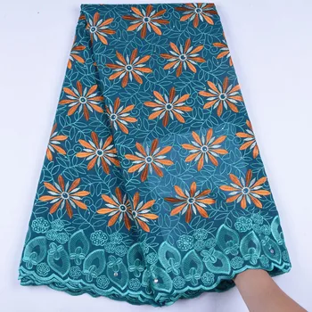 

Green Nigerian Swiss Voile Cotton Lace Fabric 2019 High Quality Swiss Voile Lace In Switzerland African Swiss Dry Laces Y1563